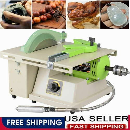 1380W Jewelry Rock Polishing Buffer Bench Lathe & Polisher Machine Set 220V