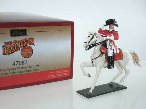 BRITAINS 47061 BRITISH KING GEORGE III MOUNTED METAL TOY SOLDAT FIGUR 1798 - Bild 1 von 2