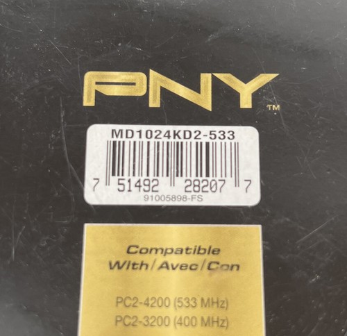 PNY Optima 1GB (2x512MB) DDR2 533 MHz PC2-4200 MD1024KD2-533 - Picture 3 of 4