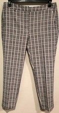 Career Adrianna Papell Printed Kate Fit Pants Sz 14 Flat Front Tapered Leg BNT