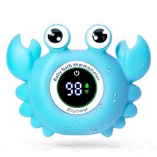 Baby Bath Thermometer Water Temp Safety for Bathtub,Room Essential Crab Toy