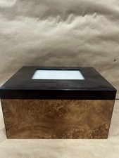 Brand New Open Box Cremation Urn  Cherry  Burl Wood Memory Box