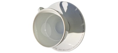 Davidoff Tasse Untertasse Set Weiß Porzellan Modern Kaffee Tee 200ml