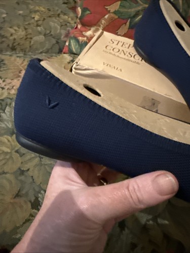 Vivaia Ballet Pisos Mujer 39.5 EE. UU. 9 Tamia 2.0 Azul Marino Sin Cordones Tejido Clásico Nuevo en Caja - Imagen 3 de 9