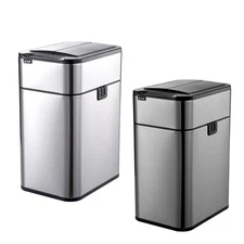 Kitchen Automatic Stainless Steel Touchless Trash Can Garbage Bin Motion Sensor
