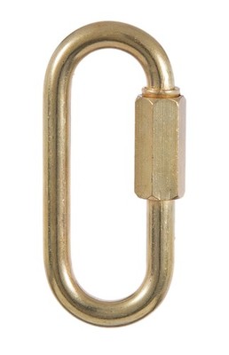 B&P Lamp Chain Connecting Link, 3 7/16In. X 1 1/2In Brass Plated