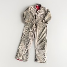 Vintage Carhartt Insulated Coveralls Made In USA Regular Quilted Talon Zip Sz 44