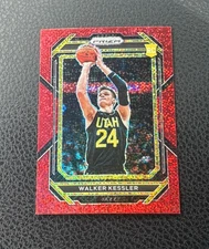 WALKER KESSLER 2022-23 PANINI PRIZM ROOKIE RED SPARKLE SSP JAZZ RC