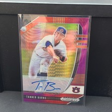 2020 Panini Prizm Draft Picks Tanner Burns Autographed Auburn Tigers Card PDP36