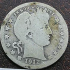 US 1912-S Barber Quarter  **