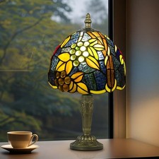 Tiffany Style Table Lamp Vintage Stained Glass Desk Lamp Deep