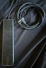 Energy Strip - Triple toma de corriente inteligente y medidor de alimentación para Apple Home, negro