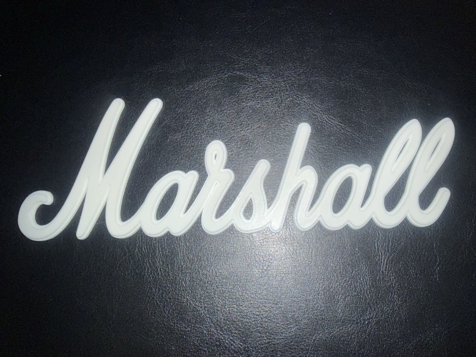 Marshall White Logo Badge for Guitar cabinet 11” Replacement Part 