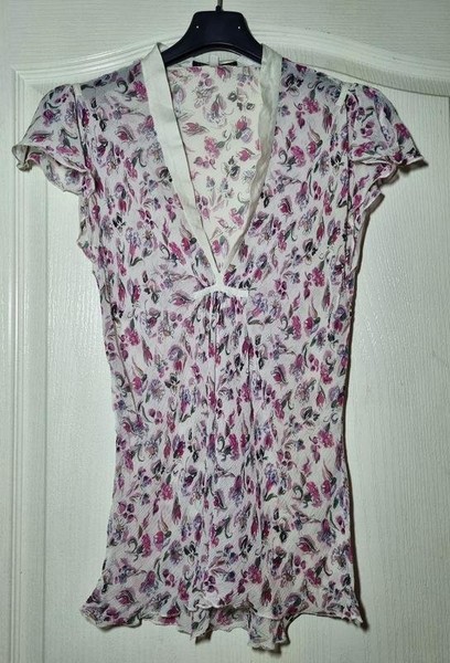Women Laura Ashley Shirt Multicolor Silk XS