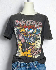 Vintage 1980 Pink Floyd The Wall Bootleg Tee Single Stitch Mens L Distressed