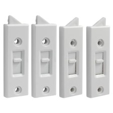 Window Latch Locks Replacement Window Parts and Hardware, Plastic 4 Pack White