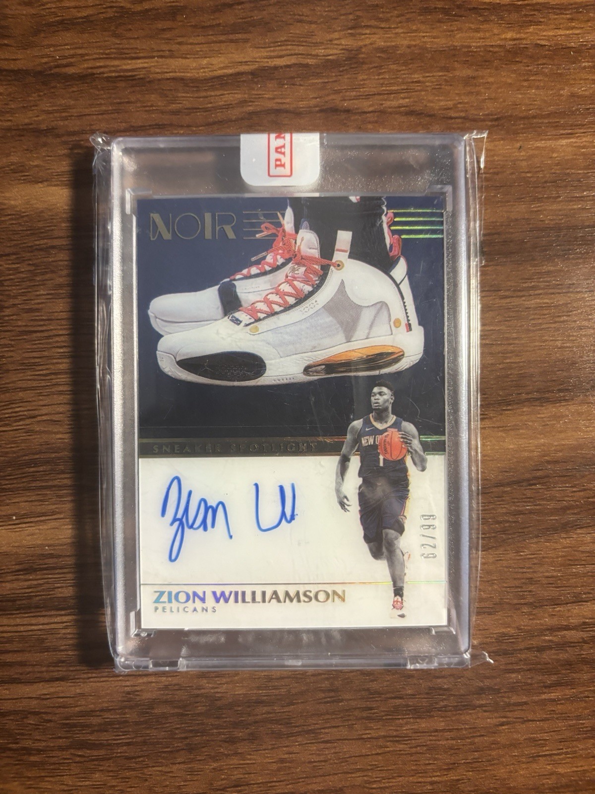 2019-20 Panini Noir Zion Williamson Sneaker Spotlight RC Rookie Auto /99
