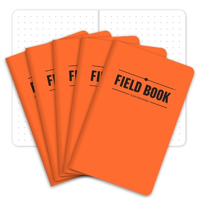 Field Notebook/Pocket Journal - 3.5''x5.5'' - Orange - Dot Graph Memo Book - Pa...