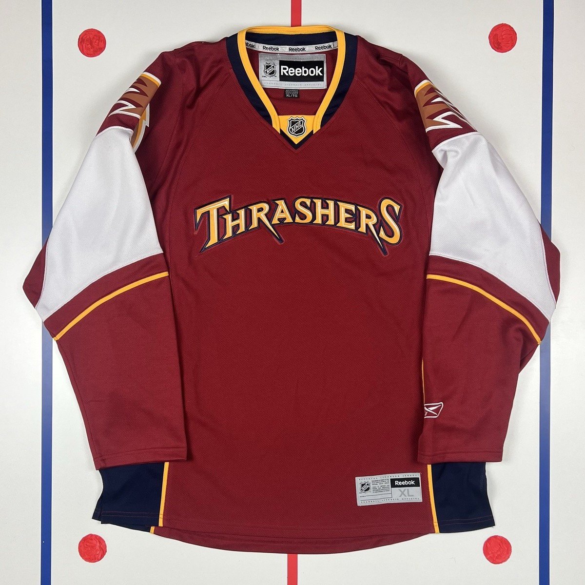 Atlanta Thrashers Vintage Reebok Alternate Wordmark NHL Hockey