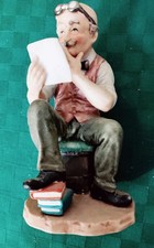VTG  COMPODIMONTE PUCCINI THE TAX MAN ACCOUNTANT #3786 BISQUE 1960 s EUC