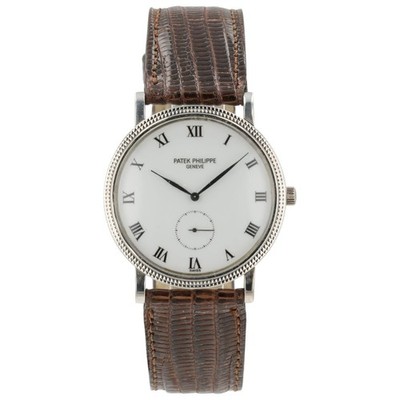 Patek Philippe Calatrava White Dial 18k White Gold 33mm Manual Wind Men s 3919G