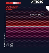 STIGA Table Tennis Rubber High-Grain Rubber Horizontal 55 Black Medium