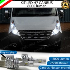 KIT LED H7 RENAULT MASTER MK3 FULL CANBUS 8000 LUMEN LED 6500K BIANCO