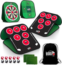 GAMES &ndash; BOGEY PONG | 3-IN-1 BACKYARD PONG GOLF GAME SET W/DARTS & TIC TAC DOE