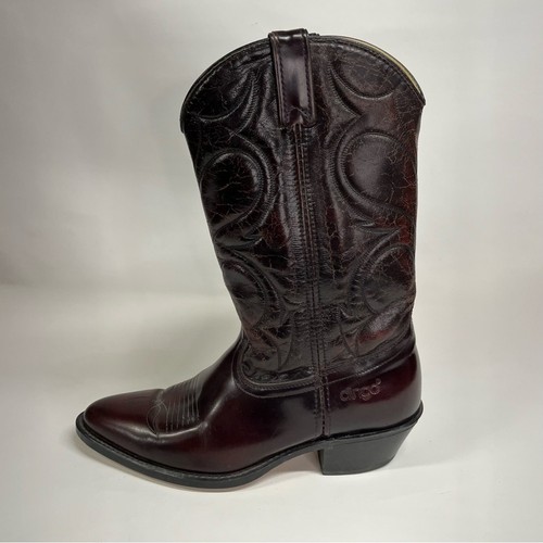 Dingo 8.5 mens vintage western cowboy boots red leather heel - Picture 6 of 14