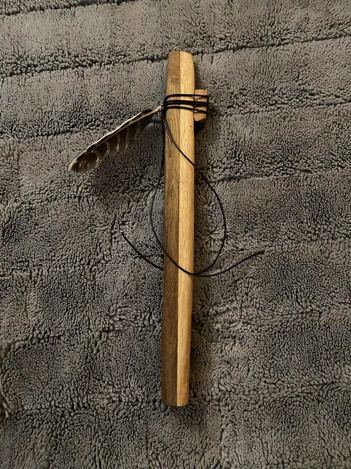 Flauta de madera de acacia tipo nativo tono alto afinado tradicionalmente Lumbee hecha Foto 4 de 4