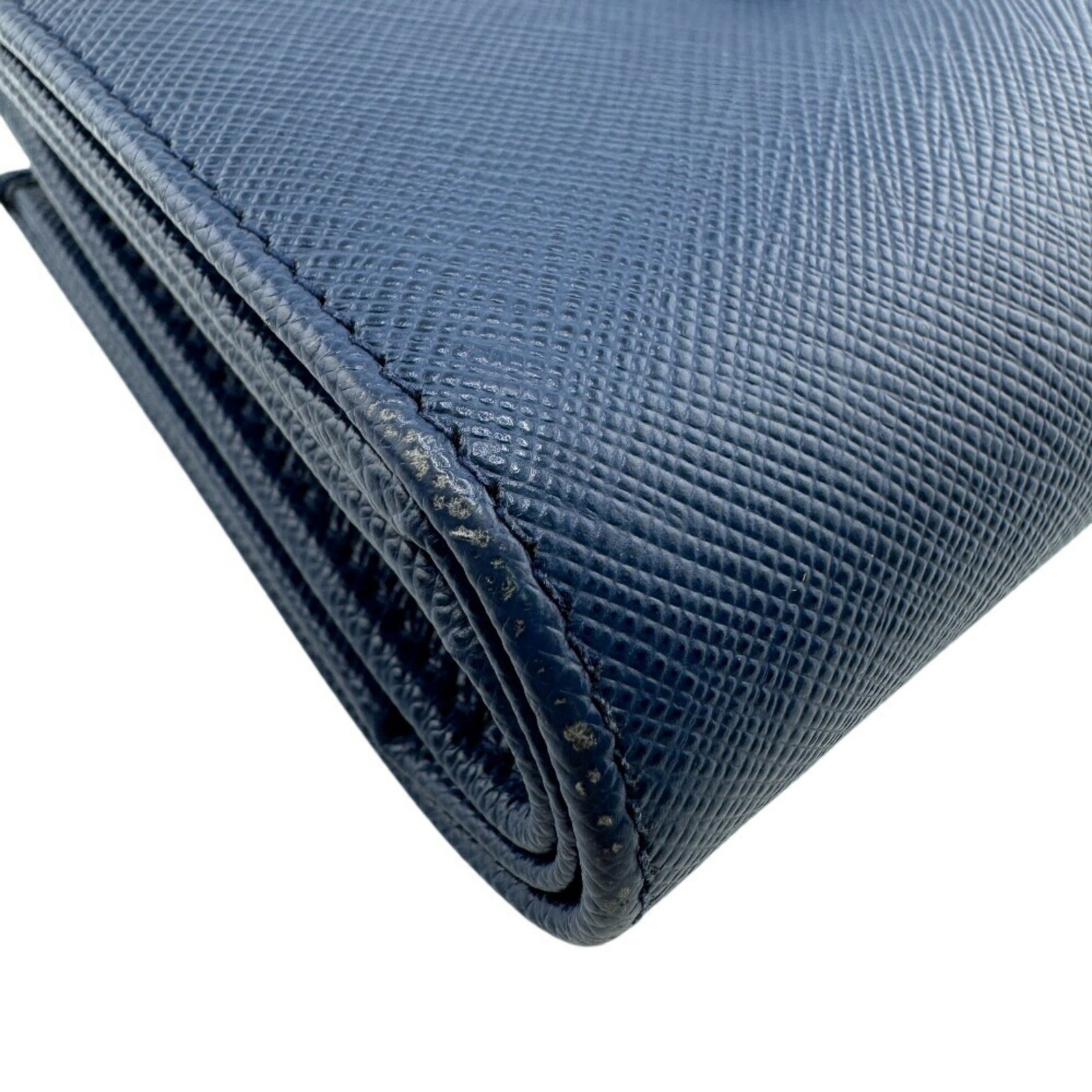 PRADA 1ML005 Flap Saffiano Bifold Wallet, Blue, Women's GZl1f7vs thumbnail 3