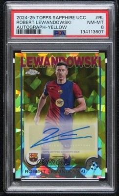 2024 Chrome UEFA Club Competitions Sapphire 45/75 Robert Lewandowski Auto 14md