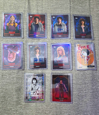 2025 Topps Stranger Things Cards. Karen, Nancy, Mike & Holly Lot