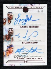2023-24 Topps Motif Pyrrol Scarlet 10/10 Shawn Kemp Christian Laettner Auto 1ly0