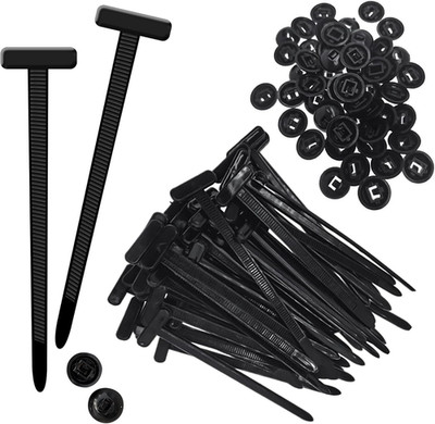 50PCS Universal Cable Tie Clips with Button Head Zip Ties   Durable Zip Tie Cabl