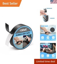 Rubber Grip Tape Anti Slip Waterproof Cushion Pad 1In X 10Ft Black