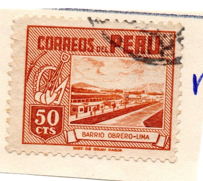Workers Neighborhood-Lima, brownish red, Perú 1951,  3