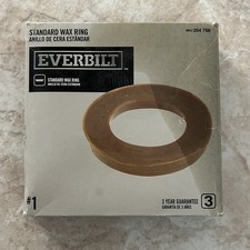 Everbilt Standard Toilet To Gasket Ring Wax Fits 3" Or 4" Waste Lines 254758