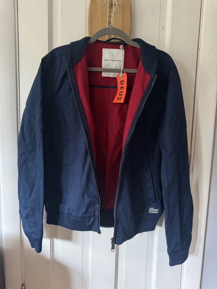 Deus Ex Machina Garth 飞行员夹克海军蓝(尺寸:XXL)- 状况良好! 2XL — 第 2/4 张图片