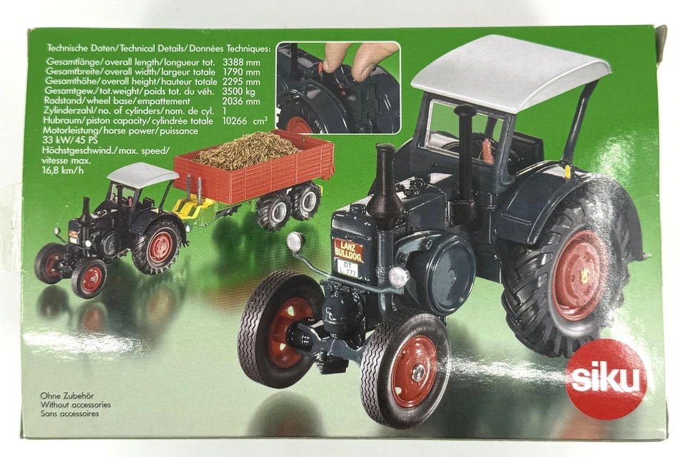 Siku Farmer Classic Lanz Bulldog Tractor 1:32 Die-Cast Metal Modelo Juguete 3459 Foto 4 de 4