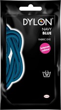 DYLON Hand Dye, Fabric Dye Sachet for Clothes, Soft Furnishings and Navy Blue 