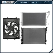 Electric Radiator Condenser Cooling Fan Kit For 2011-2012 Hyundai Sonata