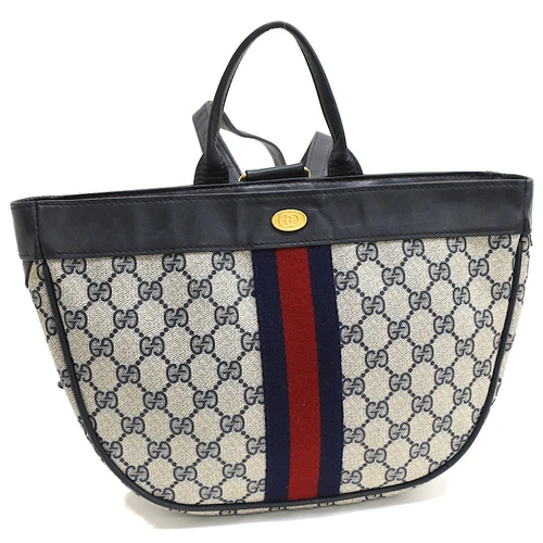 Sac à dos GUCCI 41・02・008 GG Supreme Sherry Line bleu marine