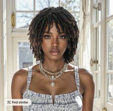 Dark Brown Curly Dreadlocks Wig Lace Front Free-Part Synthetic Clip-In One Size