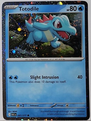 Fart Swirl   Totodile 041/217 Cosmos Holo Bleed Error Rare Pokémon TCG   4