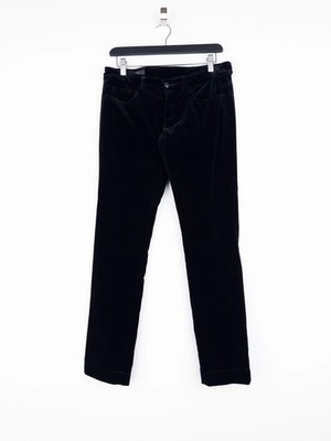 Gucci by Tom Ford AW01 Logo-Embroidered Flared Velvet Pants