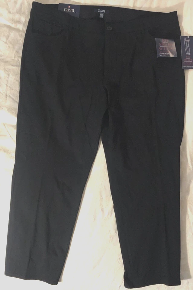 Pantalones Chaps para mujer 24W negros tiro medio ajuste adelgazante forma esculpida pierna recta NUEVO Foto 2 de 4
