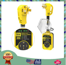 RV Surge Protector, 50 Amp 12800 Joules RV Circuit Analyzer Full Protection,IP67