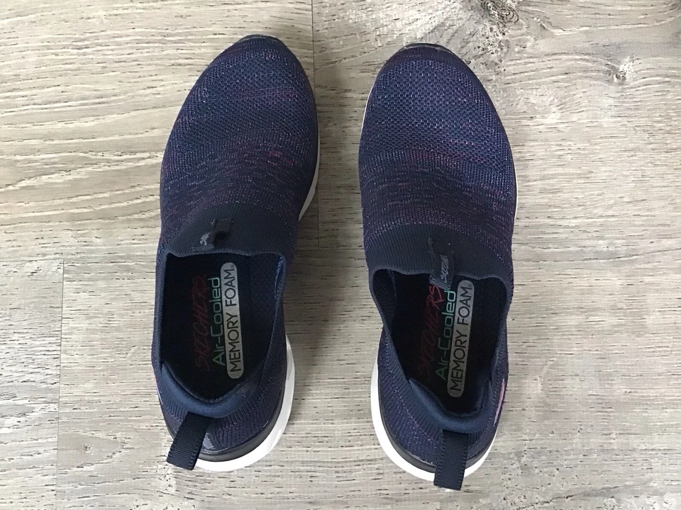 Skechers Glide Step Sport Lively Glow 女式 7 码海军蓝多懒人鞋 — 第 4/4 张图片