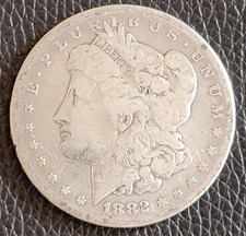 1882 S Morgan Dollar US Mint Silver $1 Dollar Coin 0.9 Fine Silver! Circulated